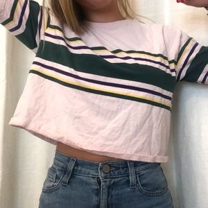 striped crop top